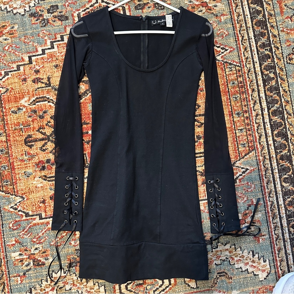 For Love and Lemon Black Body Con dress